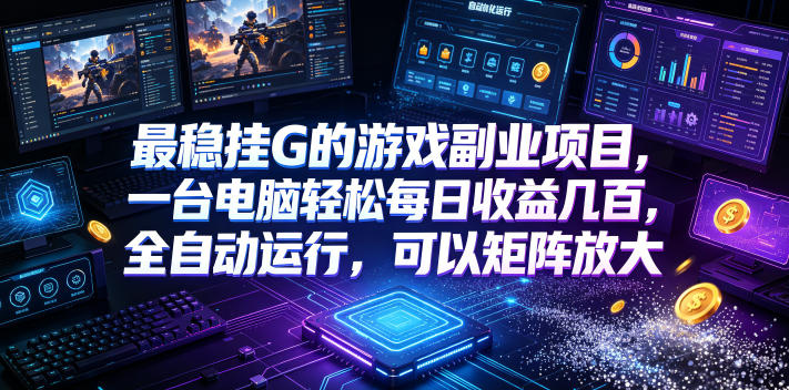 AI游戏全自动挂机项目，单号日入100左右，可矩阵放大！-大表哥网创