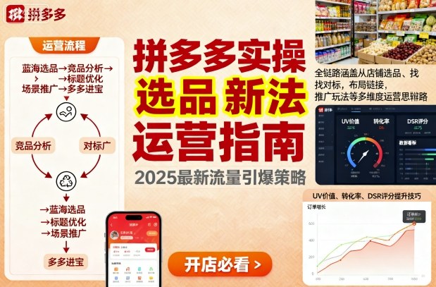 王校长9月12拼多多实操新玩法，全链路涵盖从店铺选品、找对标，布局链接，推广玩法等多维度运营思路-大表哥网创