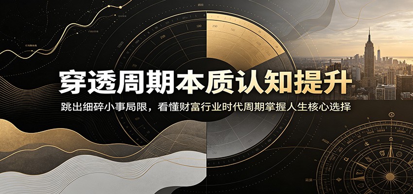 穿透周期本质认知提升：跳出细碎小事局限，看懂财富行业时代周期掌握人生核心选择-大表哥网创