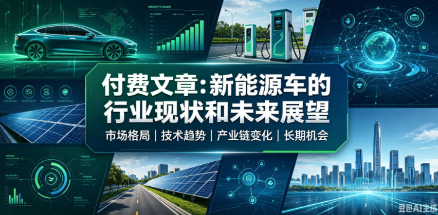 付费文章：新能原车的行业现状和未来展望-大表哥网创