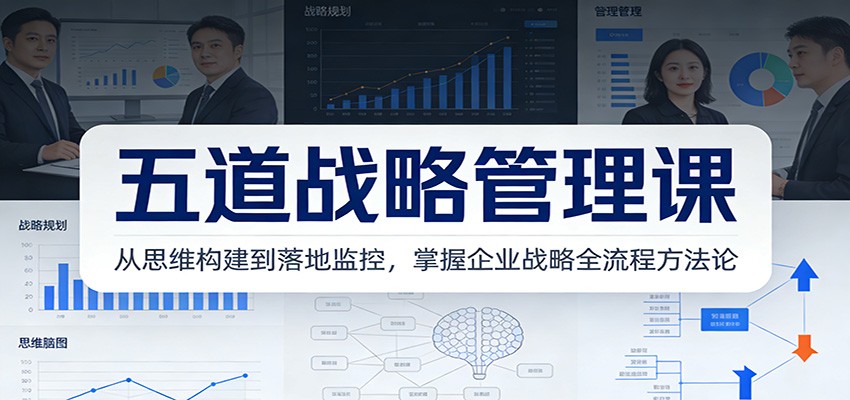 五道战略管理课：从思维构建到落地监控，掌握企业战略全流程方法论-大表哥网创