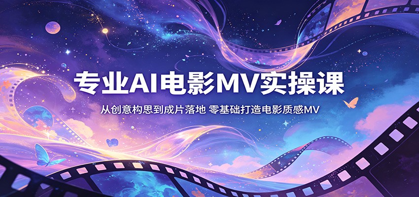 专业AI电影MV实操课：从创意构思到成片落地，零基础打造电影质感MV-大表哥网创