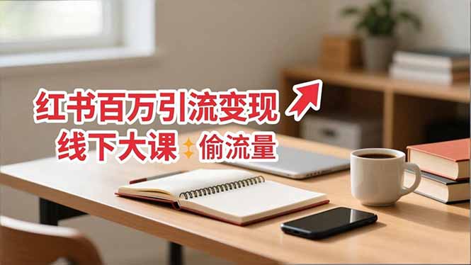 小红书百万引流变现-11月线下大课：分享从0到百万引流路径，手把手教偷流量、拿结果-大表哥网创