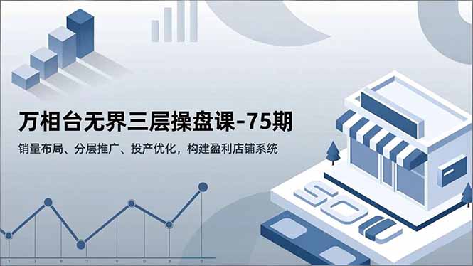 万相台无界三层操盘课-75期，销量布局、分层推广、投产优化，构建盈利店铺系统-大表哥网创