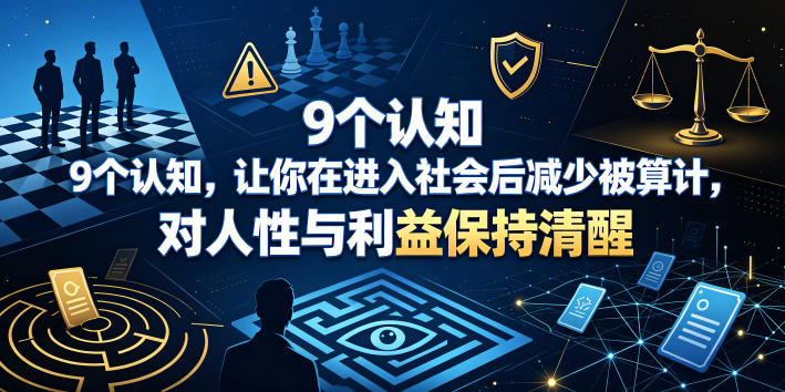 付费文章：9个认知，让你在进入社会后减少被算计，对人性与利益保持清醒-大表哥网创