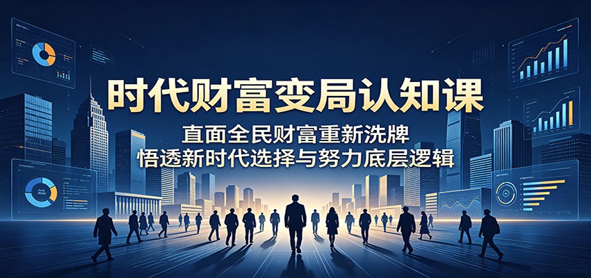 时代财富变局认知课：直面全民财富重新洗牌，悟透新时代选择与努力底层逻辑-大表哥网创