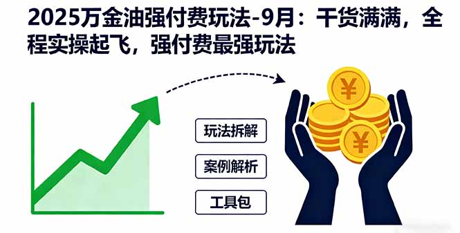 2025万金油强付费玩法-9月：干货满满，全程实操起飞，强付费最强玩法-大表哥网创