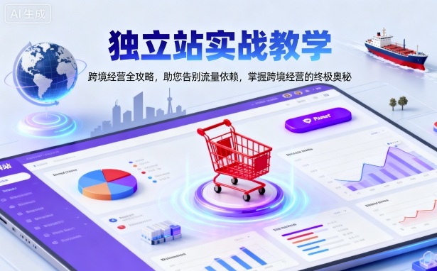 独立站实战教学，跨境经营全攻略，助您告别流量依赖，掌握跨境经营的终极奥-大表哥网创