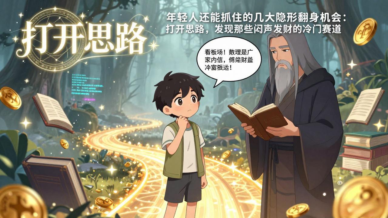 付费文1+2:年轻人还能抓住的几大隐形翻身机会:打开思路,发现那些闷声发财的冷门赛道-大表哥网创