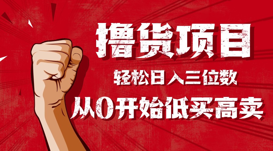 手把手教你撸货，从0开始低买高卖，小白轻松实现日入三位数!!!-大表哥网创