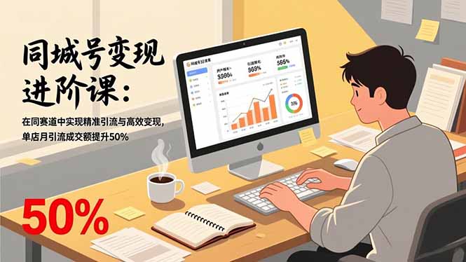 同城号变现进阶课：在同城赛道中实现精准引流与高效变现，单店月引流成交额提升50%-大表哥网创