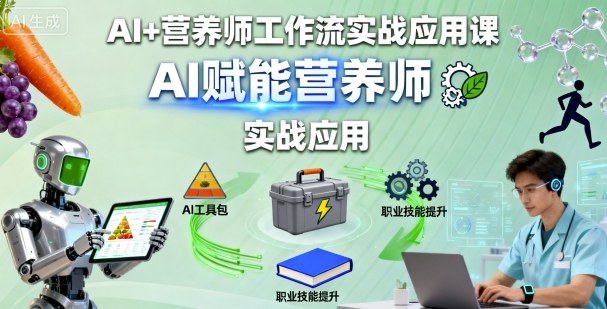 AI+营养师工作流实战应用课，AI赋能营养师-大表哥网创