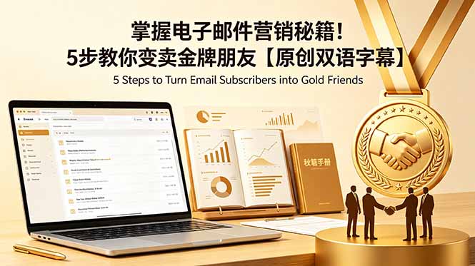 掌握电子邮件营销秘籍！5步教你变卖金牌朋友【原创双语字幕】-大表哥网创