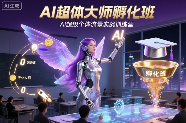 AI超体大师孵化班，AI超级个体流量实战训练营-大表哥网创