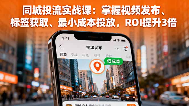 同城投流实战课：掌握视频发布、标签获取、最小成本投放，ROI提升3倍-大表哥网创
