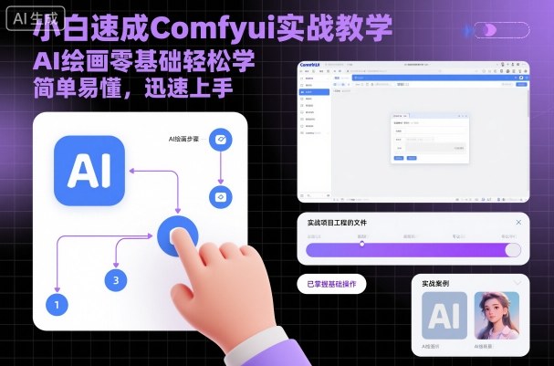 小白速成Comfyui实战教学，AI绘画零基础轻松学，简单易懂，迅速上手-大表哥网创