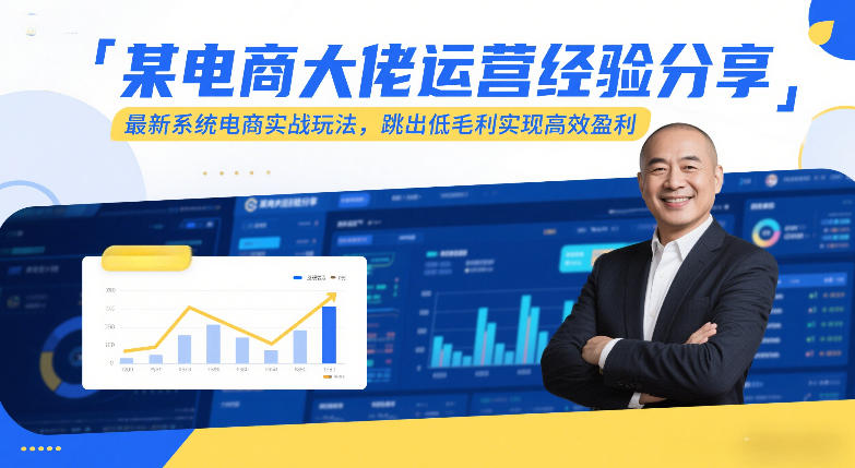 某电商大佬运营经验分享，最新系统电商实战玩法，跳出低毛利实现高效盈利-大表哥网创
