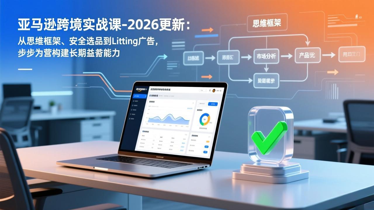 亚马逊跨境实战课-2026更新:从思维框架、安全选品到Listing广告,步步为营构建长期盈利能力-大表哥网创