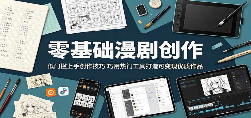 零基础漫剧创作：低门槛上手创作技巧，巧用热门工具打造可变现优质作品-大表哥网创
