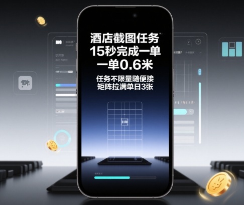 酒店截图任务，15秒完成一单，一单0.6米，任务不限量随便接，矩阵拉满单日3张【揭秘】-大表哥网创