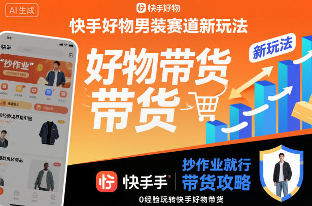 快手好物男装赛道新玩法，抄作业就行，0经验玩转快手好物带货-大表哥网创