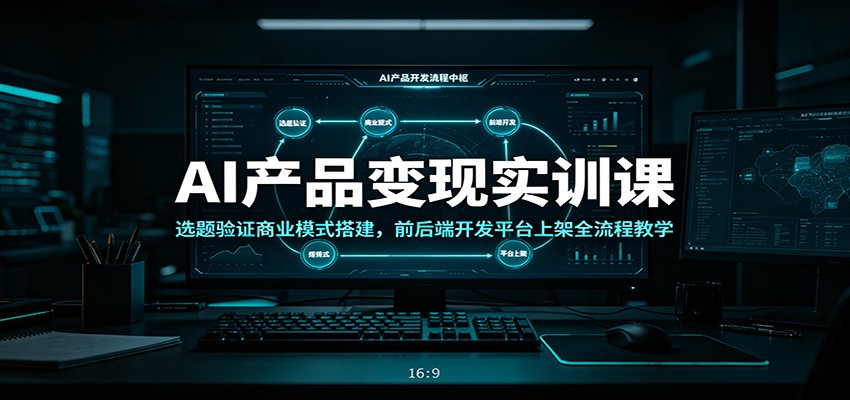 AI产品变现实训课：选题验证商业模式搭建，前后端开发平台上架全流程教学-大表哥网创