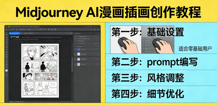 利用Midjourney AI人工智能轻松创作漫画插画教程，零基础创作完整漫画插画-大表哥网创