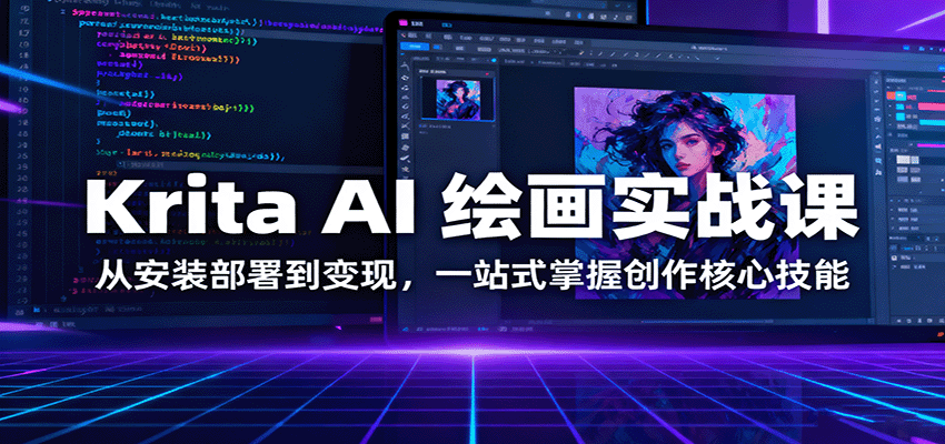 Krita AI 绘画实战课：从安装部署到变现，一站式掌握创作核心技能-大表哥网创