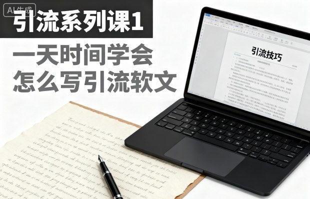 引流系列课1，一天时间学会怎么写引流软文-大表哥网创