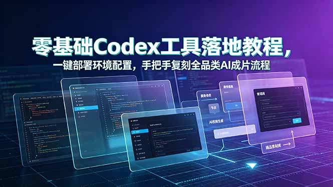 零基础Codex工具落地教程，一键部署环境配置，手把手复刻全品类AI成片流程-大表哥网创