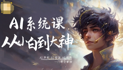 AI系统课程，从小白到大神系统学AI，AI声音-AI绘画-AI视频一门课全掌握-大表哥网创