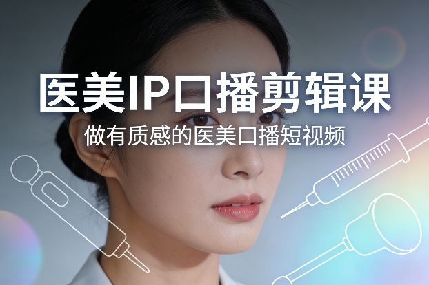 医美IP口播剪辑课，做有质感的医美口播短视频-大表哥网创