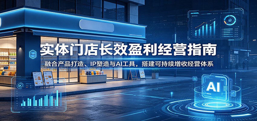 实体门店长效盈利经营指南：融合产品打造、IP塑造与AI工具，搭建可持续增收经营体系-大表哥网创