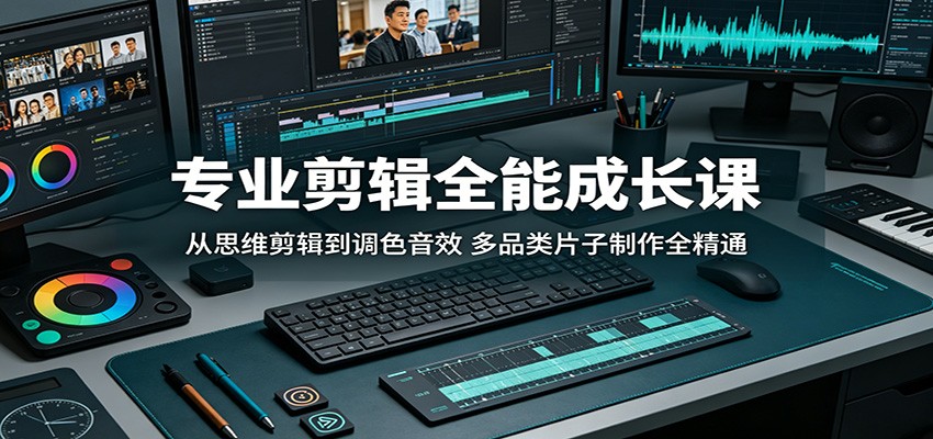 专业剪辑全能成长课：从思维剪辑到调色音效，多品类片子制作全精通-大表哥网创