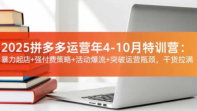2025拼多多运营年4-10月特训营：暴力起店+强付费策略+活动爆流+突破运营瓶颈，干货拉满-大表哥网创
