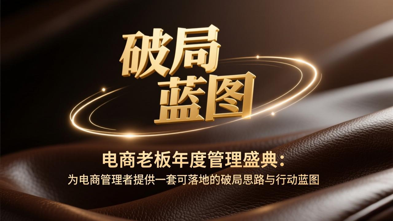 电商老板年度管理盛典：为电商管理者提供一套可落地的破局思路与行动蓝图-大表哥网创