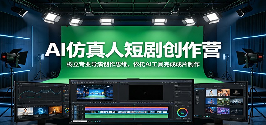 AI仿真人短剧创作营：树立专业导演创作思维，依托AI工具完成成片制作-大表哥网创
