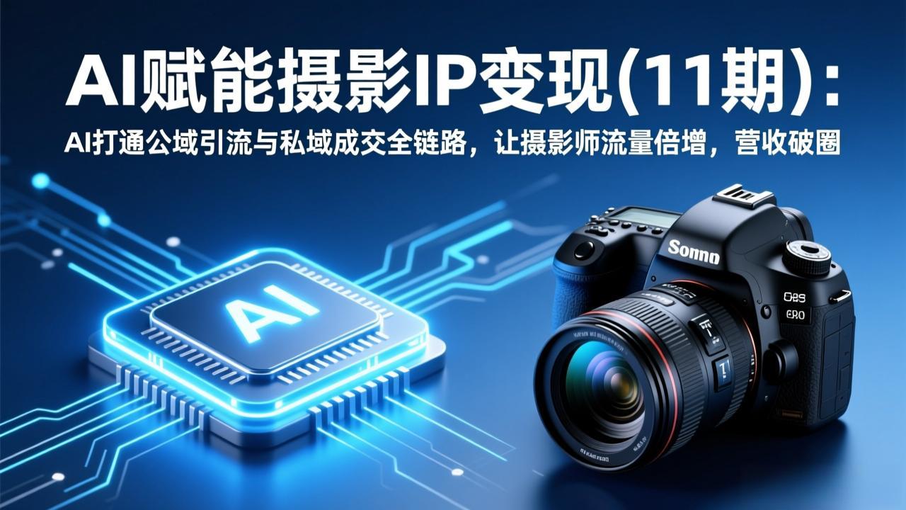 AI赋能摄影IP变现(11期-大表哥网创