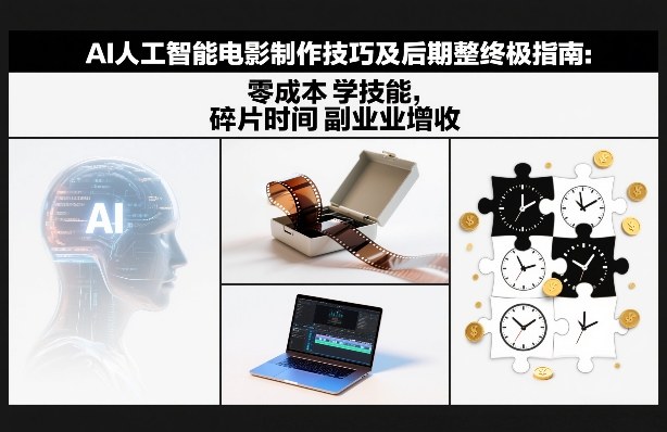 AI人工智能电影制作技巧及后期完整终极指南：零成本学技能，碎片时间副业增收-大表哥网创