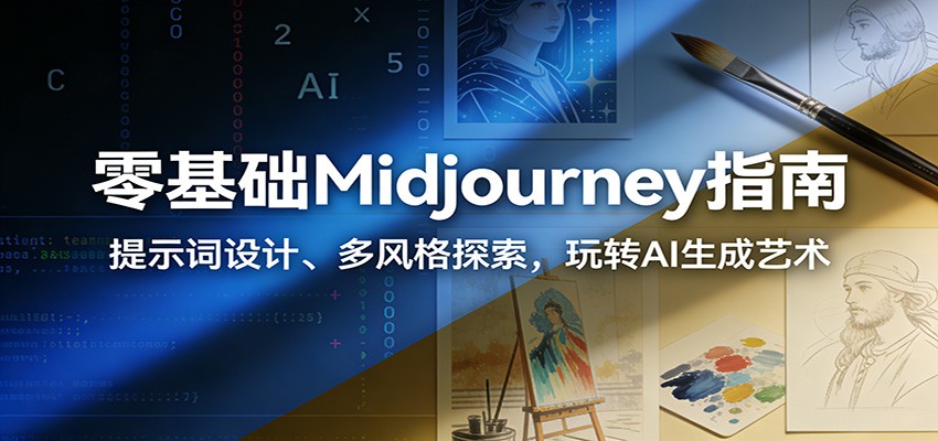 零基础Midjourney指南：提示词设计、多风格探索，玩转AI生成艺术-大表哥网创