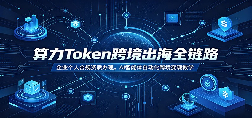 算力Token跨境出海全链路:企业个人合规资质办理,AI智能体自动化跨境变现教学-大表哥网创