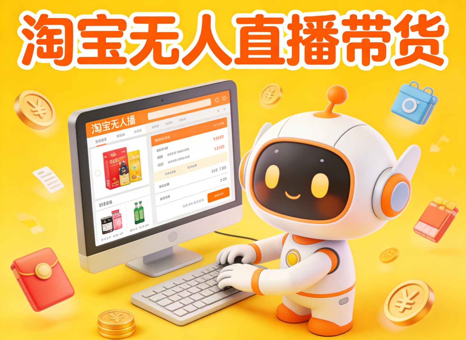 淘宝无人直播带货，24小时自动卖货，月佣金1W+，不违规不封号，不用露脸-大表哥网创
