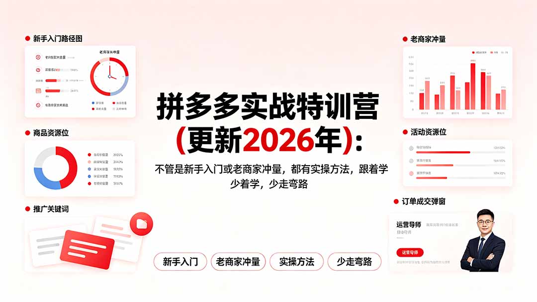 拼多多实战特训营(更新2026年-大表哥网创