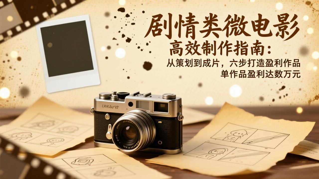 剧情类微电影高效制作指南：从策划到成片，六步打造盈利作品，单作品盈利达数万元-大表哥网创