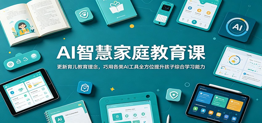 AI智慧家庭教育课：更新育儿教育理念，巧用各类AI工具全方位提升孩子综合学习能力-大表哥网创