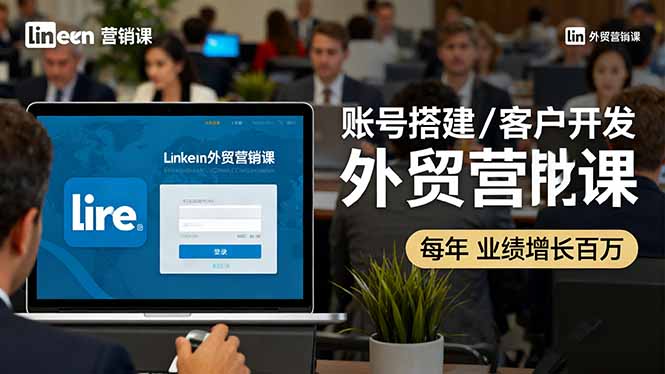 LinkedIn外贸营销课：账号搭建/客户开发/成交转化，年业绩增长百万+-大表哥网创