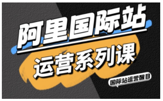 阿里国际站运营系列课，涵盖精准引流、直通车与全站推实战SOP，搭配AI效率工具包与高阶增长玩法-大表哥网创