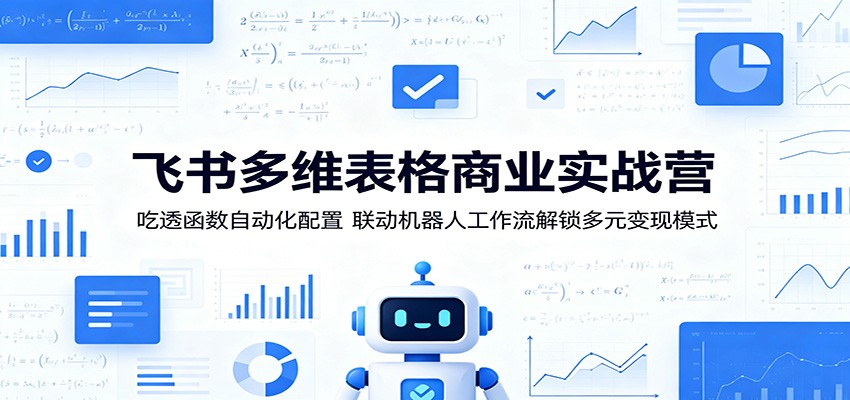 飞书多维表格商业实战营：吃透函数自动化配置，联动机器人工作流解锁多元变现模式-大表哥网创