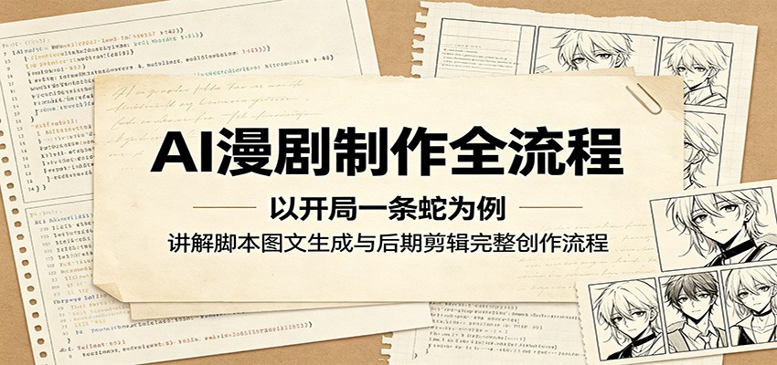 AI漫剧制作全流程：以开局一条蛇为例，讲解脚本图文生成与后期剪辑完整创作流程-大表哥网创