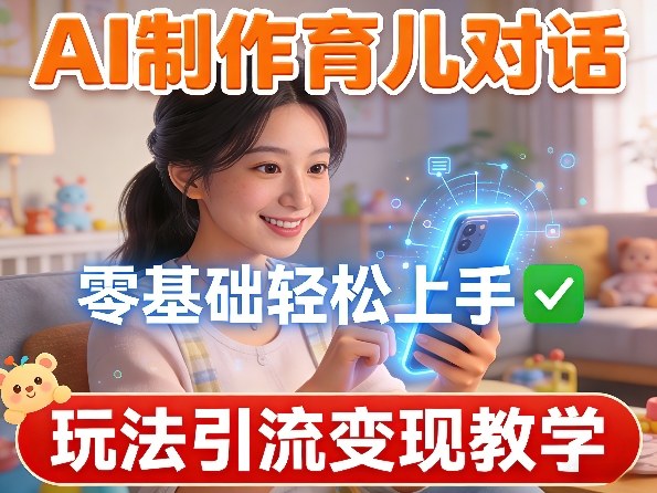 AI制作育儿对话，零基础轻松上手，玩法引流变现教学-大表哥网创